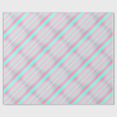 Pastellfarben Rosa und Baby Blue Farbstreifen Geschenkpapier (Flach)