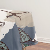 Pastellfarben Rosa Vögel und Blume Tischdecke (Beispiel)