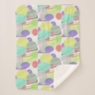 Pastellfarben Rund Ovalform Wurfdecke Sherpadecke