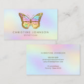 Pastellfarben Schmetterling Visitenkarte (Vorne/Hinten)