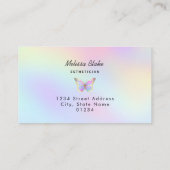 Pastellfarben Schmetterlinglogo Visitenkarte (Rückseite)