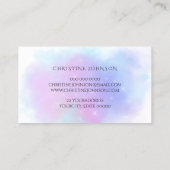 Pastellfarben Schmetterlingshaar und -nägel Visitenkarte (Rückseite)