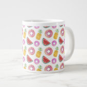 Pastellfarben-Schwimmbecken-Schwimmmuster Jumbo-Tasse (Vorderseite Rechts)