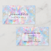 Pastellfarben simulierter Glitzer Visitenkarte (Vorne/Hinten)
