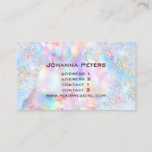 Pastellfarben simulierter Glitzer Visitenkarte (Rückseite)