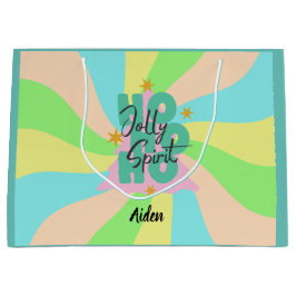 Pastellfarben, skurrile Muster Kindername Holiday Große Geschenktüte