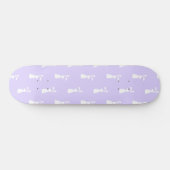 Pastellfarben, sonniges Muster, blaues Untergrunds Skateboard (Horizontal)