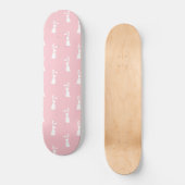 Pastellfarben, sonniges Muster, rosa Untergrundstü Skateboard (Vorderseite)