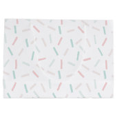 Pastellfarben Sprinkles Weiß Große Geschenktüte (Rückseite)