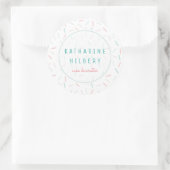 Pastellfarben Sprinkles Weiß Runder Aufkleber (Tasche)