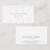 Pastellfarben Sprinkles Weiße Visitenkarte (Vorne/Hinten)