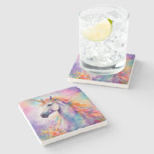 Pastellfarben Steinuntersetzer (Seitenansicht)