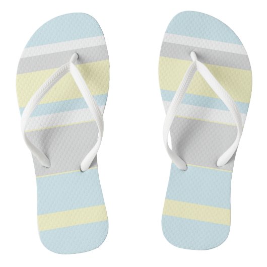 Pastellfarben Streifen Flip Flops Badesandalen (Fußbett)