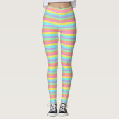 Pastellfarben Streifen Leggings (Vorderseite)