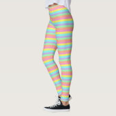 Pastellfarben Streifen Leggings (Links)