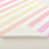 Pastellfarben Streifen Pink Lila Sherpadecke (3/4)