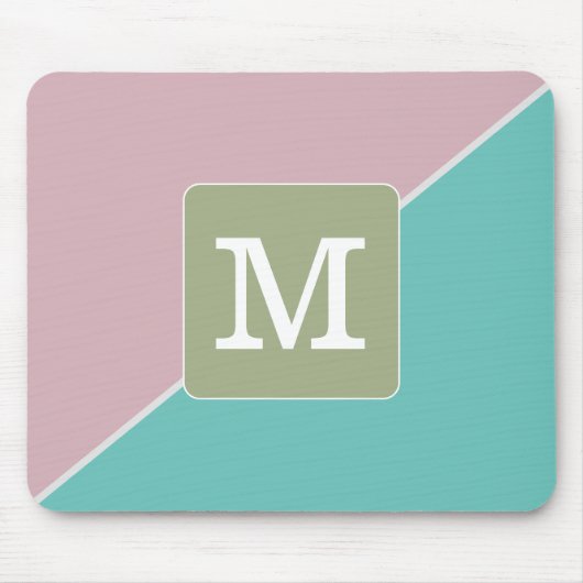 Pastellfarben-Übereinstimmung Erstmaliges Blau Ros Mousepad (Vorne)