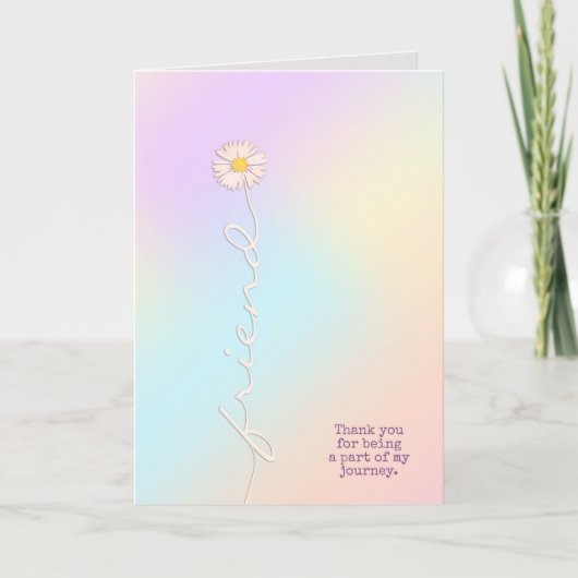 Pastellfarben und Gänseblüte für den Freund danke Karte (Vorderseite)