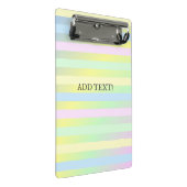 Pastellfarben von Regenbogen Mini Klemmbrett (Schrägansicht)