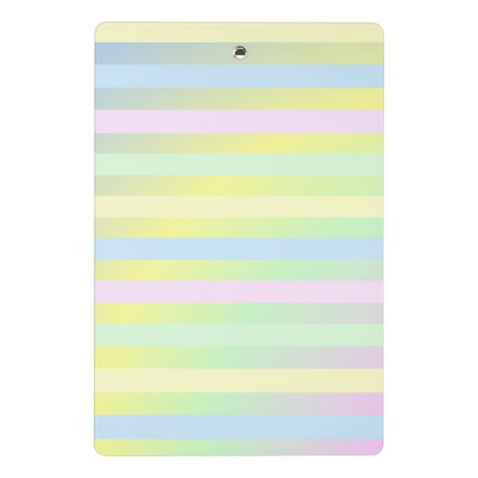 Pastellfarben von Regenbogen Mini Klemmbrett (Rückseite)