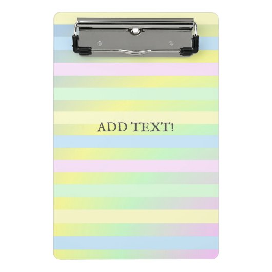 Pastellfarben von Regenbogen Mini Klemmbrett (Vorderseite)