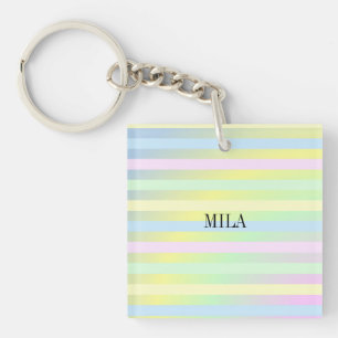 Pastellfarben von Regenbogen Schlüsselanhänger