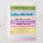 Pastellfarben Wasserfarbe Save the Date (Vorderseite)