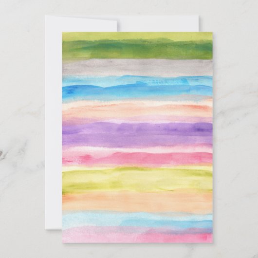 Pastellfarben Wasserfarbe Save the Date (Rückseite)