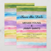 Pastellfarben Wasserfarbe Save-the-Date Save The Date (Vorne/Hinten)