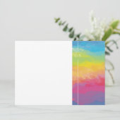 Pastellfarben Wasserfarbenregenbogen Einladung (Stehend Vorderseite)
