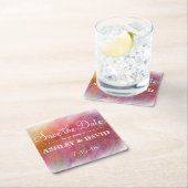 Pastellfarben-weißer Hintergrund-Untersetzer Rechteckiger Pappuntersetzer (Vor Ort)