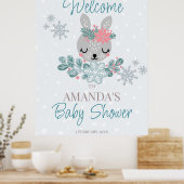 Pastellfarben Winterbrunnendusche Poster (Küche)