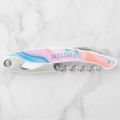 Pastellfarben Wirbler abstrakter Stein Kellnermesser (Vorderseite)