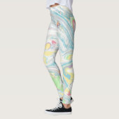 Pastellfarben - Wirbler Hintergrund Leggings (Links)