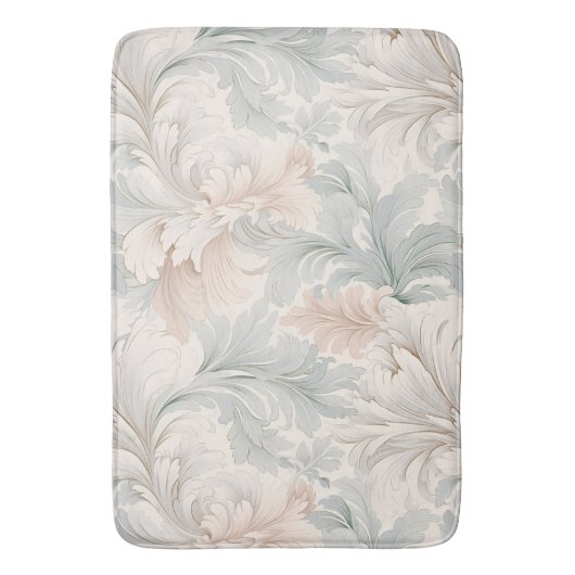 Pastellfarben zarte Blumenmotive Badematte (Vorderseite Vertikal)
