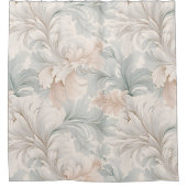 Pastellfarben zarte Blumenmotive Duschvorhang (Vorderseite)