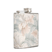 Pastellfarben zarte Blumenmotive Flachmann (Rechts)