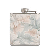 Pastellfarben zarte Blumenmotive Flachmann (Rückseite)