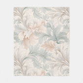 Pastellfarben zarte Blumenmotive Fleecedecke (Vorderseite)