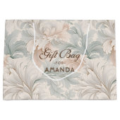 Pastellfarben zarte Blumenmotive Große Geschenktüte (Vorderseite)