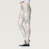 Pastellfarben zarte Blumenmotive Leggings (Links)
