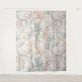 Pastellfarben zarte Blumenmotive Wandteppich (Vorderseite)