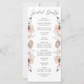 Pastellfarbenbläserische Hochzeitsprogramme (Rückseite)