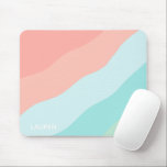 Pastellfarbenblaue, grüne, rosa Formen Personalisi Mousepad<br><div class="desc">Einfaches,  farbenfrohes und modernes Design mit bunten Formen in einer schönen Pastellpalette aus Blues,  Grüntönen und Pinks. Vollständig personalisiert oder anpassbar mit einem Namen oder Wörtern Ihrer Wahl.</div>