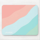 Pastellfarbenblaue, grüne, rosa Formen Personalisi Mousepad (Vorne)