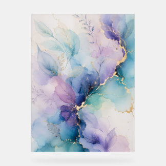 Pastellfarbene abstrakte Acryl-Signatur Acrylschild