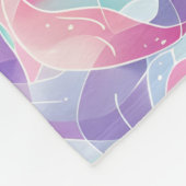 Pastellfarbene abstrakte Bandmuster Fleecedecke (Ecke)