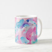 Pastellfarbene abstrakte Bandmuster Kaffeetasse (VorderseiteRechts)