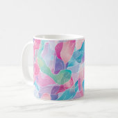 Pastellfarbene abstrakte Bandmuster Kaffeetasse (Vorderseite Links)