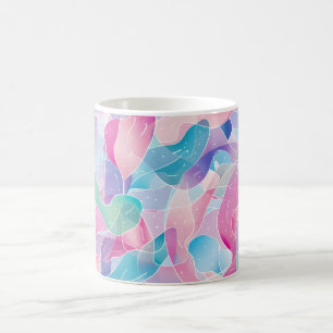 Pastellfarbene abstrakte Bandmuster Kaffeetasse
